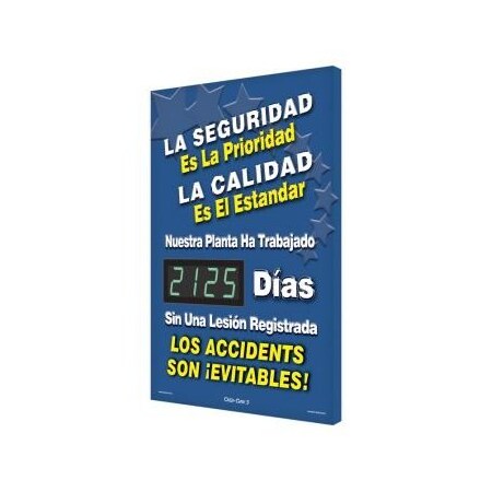 Accuform DIGIDAY 3 ELECTRONIC SAFETY SHSCK125 SHSCK125